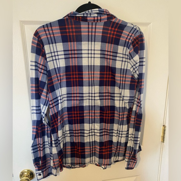 R n B XL checkered rayon blend button down - Picture 2 of 3